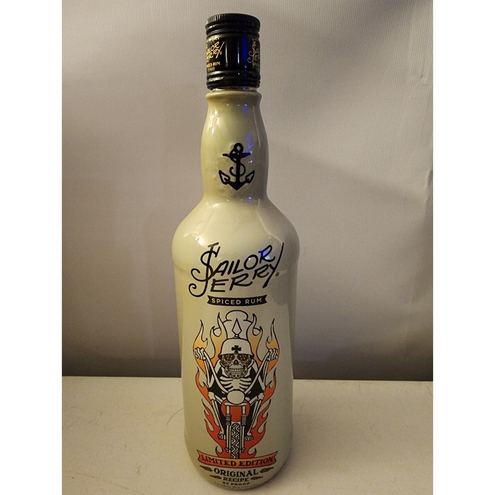 Sailor Jerry Spiced Rum EMPTY Bottle Limited Edition Motorcycle 750ml